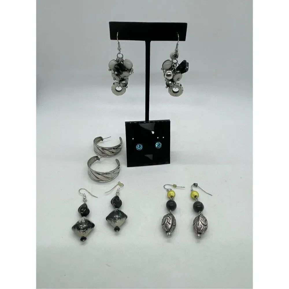 Bundle Lot Vintage Costume Pierced Earrings 5 pair
